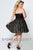 Sydney's Closet - SC8097 Strapless Mikado Embroidered Tulle Dress In Black and Gold