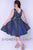Sydney's Closet - SC8100 V-Neck Sleeveless Pleated A-Line Dress In Blue