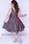 Sydney's Closet - SC8100 V-Neck Sleeveless Pleated A-Line Dress In Silver