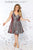 Sydney's Closet - SC8100 V-Neck Sleeveless Pleated A-Line Dress In Silver
