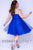 Sydney's Closet - SC8101 Strapless Embellished Tulle A-line Dress In Blue