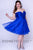 Sydney's Closet - SC8101 Strapless Embellished Tulle A-line Dress In Blue