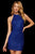 Sherri Hill - 53061 Fully Beaded Racerback Fitted Short Dress In Blue