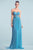Cristallini - SKA592 Strapless Ruched Sweetheart A-line Gown In Blue