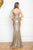 Cristallini - SKA802 Sequined Strapless Mermaid Dress In Gold