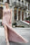 Cristallini - SKA831 Embellished Deep V-neck Pleated A-line Gown In Pink