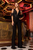 Cristallini - SKA900 Appliqued Plunging Bodice Feathered Jumpsuit In Black