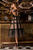 Cristallini - SKA901 Sequined Plunging V-Neck Tea-Length Dress In Black and Neutral