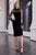 Cristallini - SKA937 Illusion High Neck Cocktail Dress In Black