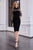 Cristallini - SKA937 Illusion High Neck Cocktail Dress In Black