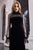 Cristallini - SKA937 Illusion High Neck Cocktail Dress In Black