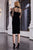 Cristallini - SKA937 Illusion High Neck Cocktail Dress In Black