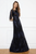 Cristallini - SKA941 Sequined Illusion Jewel A-Line Gown In Blue