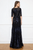 Cristallini - SKA941 Sequined Illusion Jewel A-Line Gown In Blue
