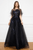 Cristallini - SKA947 Sequined Illusion Jewel A-Line Gown In Blue