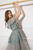Cristallini - SKA948 Sequin Embellished Jewel Ballgown In Blue