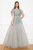 Cristallini - SKA948 Sequin Embellished Jewel Ballgown In Blue