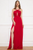 Cristallini - SKA951 Sleeveless Illusion Cutout Tulle Evening Gown In Red