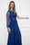 Cristallini - SKA953 Asymmetric One-Shoulder Silk Tulle Evening Gown In Blue