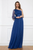 Cristallini - SKA953 Asymmetric One-Shoulder Silk Tulle Evening Gown In Blue
