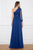 Cristallini - SKA953 Asymmetric One-Shoulder Silk Tulle Evening Gown In Blue