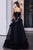 Cristallini - SKA954 Floral Embroidered Pleated A-Line Dress In Multi-Color and Black
