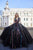 Cristallini - SKA959 Sequin Embellished Plunging V-Neck Gown In Multi-Color and Black