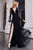 Cristallini - SKA963 Illusion Plunging  Neck Plisse Tulle Evening Gown In Black