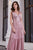 Cristallini - SKA967 Sleeveless Sheer Back with Bow Accent Tulle Gown In Pink