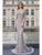 Cristallini - SKA969 Bedazzled Illusion Bateau Trumpet Dress In Silver