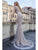 Cristallini - SKA969 Bedazzled Illusion Bateau Trumpet Dress In Silver