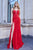 Cristallini - SKA971 Strapless Sweetheart Plisse Tulle Gown In Red