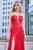 Cristallini - SKA971 Strapless Sweetheart Plisse Tulle Gown In Red