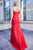 Cristallini - SKA971 Strapless Sweetheart Plisse Tulle Gown In Red