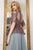 Cristallini - SKA972 Embellished Plunging V-Neck A-Line Dress In Multi-Color
