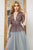 Cristallini - SKA972 Embellished Plunging V-Neck A-Line Dress In Multi-Color