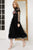 Cristallini - SKA973 Embroidered High Neck A-Line Dress In Black and Multi-Color
