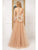 Cristallini - SKA977 Floral Embroidered Peplum Dress In Pink and Multi-Color