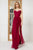 Cristallini - SKA984 Strapless Sweetheart Plisse Tulle Evening Gown In Red