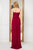 Cristallini - SKA984 Strapless Sweetheart Plisse Tulle Evening Gown In Red