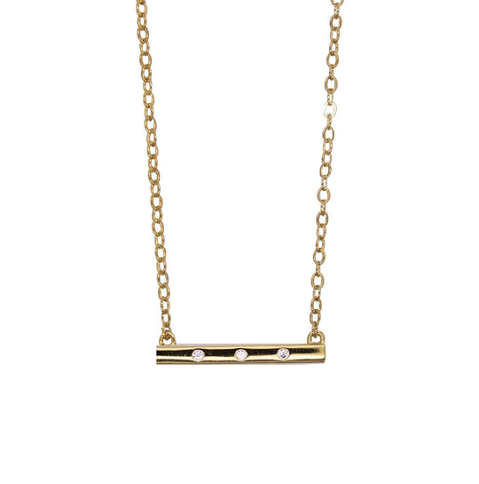Rachael Ryen -  Mini 3 Stone Bar Necklace