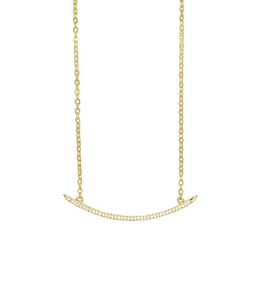 Curved Bar Necklace                   Gold
