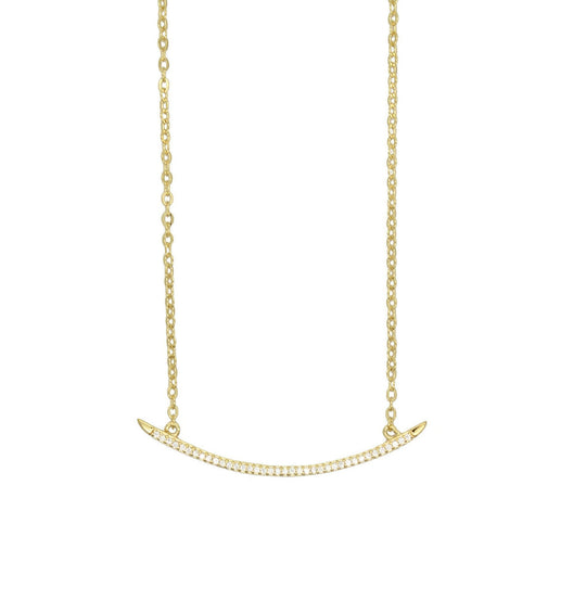 Rachael Ryen -  Curved Bar Necklace                   Gold