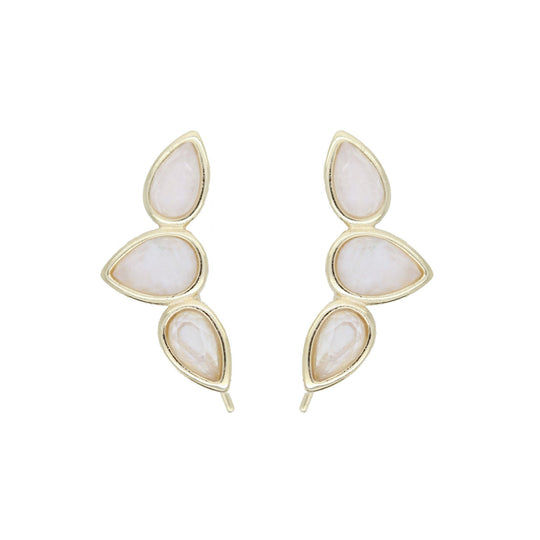 Teardrop Wing Pins - Moonstone