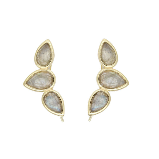 Teardrop Wing Pins - Labradorite