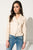 ELLA ROCK Beige Studded Biker | ELLA ROCK Veste de cuir beige à clous