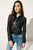 KENZIE Black Leather Jacket | KENZIE Veste en cuir noir