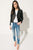 PIPER Black Studded Leather Jacket | PIPER Veste en cuir noir clouté