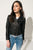 PIPER Black Studded Leather Jacket | PIPER Veste en cuir noir clouté