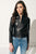CHAPIN Black Reversible Leather Bomber | CHAPIN Blouson noir en cuir réversible
